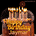 Chocolate Happy Birthday Cake for Jaymar (GIF)