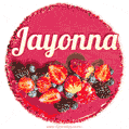 Happy Birthday Cake with Name Jayonna - Free Download
