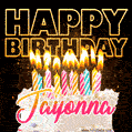 Jayonna - Animated Happy Birthday Cake GIF Image for WhatsApp