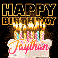 Jaythan - Animated Happy Birthday Cake GIF for WhatsApp