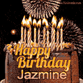 Chocolate Happy Birthday Cake for Jazmine (GIF)