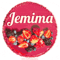 Happy Birthday Cake with Name Jemima - Free Download