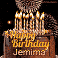 Chocolate Happy Birthday Cake for Jemima (GIF)