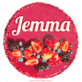 Happy Birthday Cake with Name Jemma - Free Download