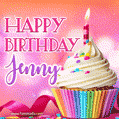 Happy Birthday Jenny - Lovely Animated GIF