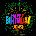 New Bursting with Colors Happy Birthday Jens GIF and Video with Music