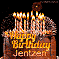 Chocolate Happy Birthday Cake for Jentzen (GIF)