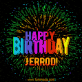 New Bursting with Colors Happy Birthday Jerrod GIF and Video with Music