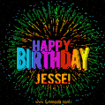 New Bursting with Colors Happy Birthday Jesse GIF and Video with Music