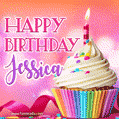 Happy Birthday Jessica - Lovely Animated GIF