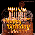 Chocolate Happy Birthday Cake for Jidenna (GIF)