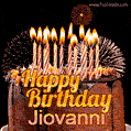 Chocolate Happy Birthday Cake for Jiovanni (GIF)