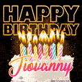 Jiovanny - Animated Happy Birthday Cake GIF for WhatsApp