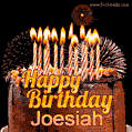 Chocolate Happy Birthday Cake for Joesiah (GIF)