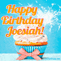 Happy Birthday, Joesiah! Elegant cupcake with a sparkler.