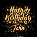 Happy Birthday Card for John - Download GIF and Send for Free
