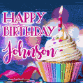 Happy Birthday Johnson - Lovely Animated GIF