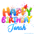 Happy Birthday Jonah - Creative Personalized GIF With Name