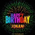 New Bursting with Colors Happy Birthday Jonan GIF and Video with Music