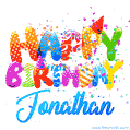 Happy Birthday Jonathan - Creative Personalized GIF With Name
