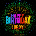 New Bursting with Colors Happy Birthday Jordy GIF and Video with Music