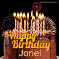 Chocolate Happy Birthday Cake for Joriel (GIF)