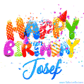Happy Birthday Josef - Creative Personalized GIF With Name
