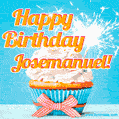 Happy Birthday, Josemanuel! Elegant cupcake with a sparkler.