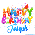 Happy Birthday Joseph - Creative Personalized GIF With Name