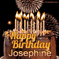 Chocolate Happy Birthday Cake for Josephine (GIF)