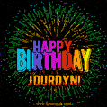 New Bursting with Colors Happy Birthday Jourdyn GIF and Video with Music