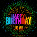 New Bursting with Colors Happy Birthday Jovi GIF and Video with Music