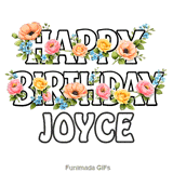 Beautiful floral arrangement with roses swaying gently for Joyce s birthday