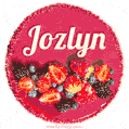 Happy Birthday Cake with Name Jozlyn - Free Download