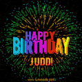 New Bursting with Colors Happy Birthday Judd GIF and Video with Music