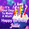 It's Your Day To Make A Wish! Happy Birthday Julie!