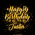 Happy Birthday Card for Justin - Download GIF and Send for Free
