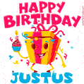 Funny Happy Birthday Justus GIF