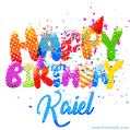 Happy Birthday Kaiel - Creative Personalized GIF With Name