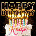 Kaige - Animated Happy Birthday Cake GIF for WhatsApp