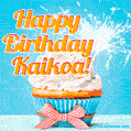 Happy Birthday, Kaikoa! Elegant cupcake with a sparkler.