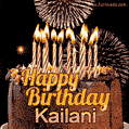 Chocolate Happy Birthday Cake for Kailani (GIF)