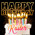 Kailer - Animated Happy Birthday Cake GIF for WhatsApp