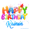 Happy Birthday Kainon - Creative Personalized GIF With Name