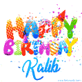 Happy Birthday Kalib - Creative Personalized GIF With Name