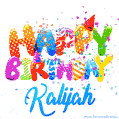 Happy Birthday Kalijah - Creative Personalized GIF With Name