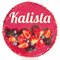 Happy Birthday Cake with Name Kalista - Free Download