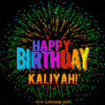 New Bursting with Colors Happy Birthday Kaliyah GIF and Video with Music