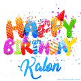 Happy Birthday Kalon - Creative Personalized GIF With Name