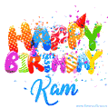 Happy Birthday Kam - Creative Personalized GIF With Name